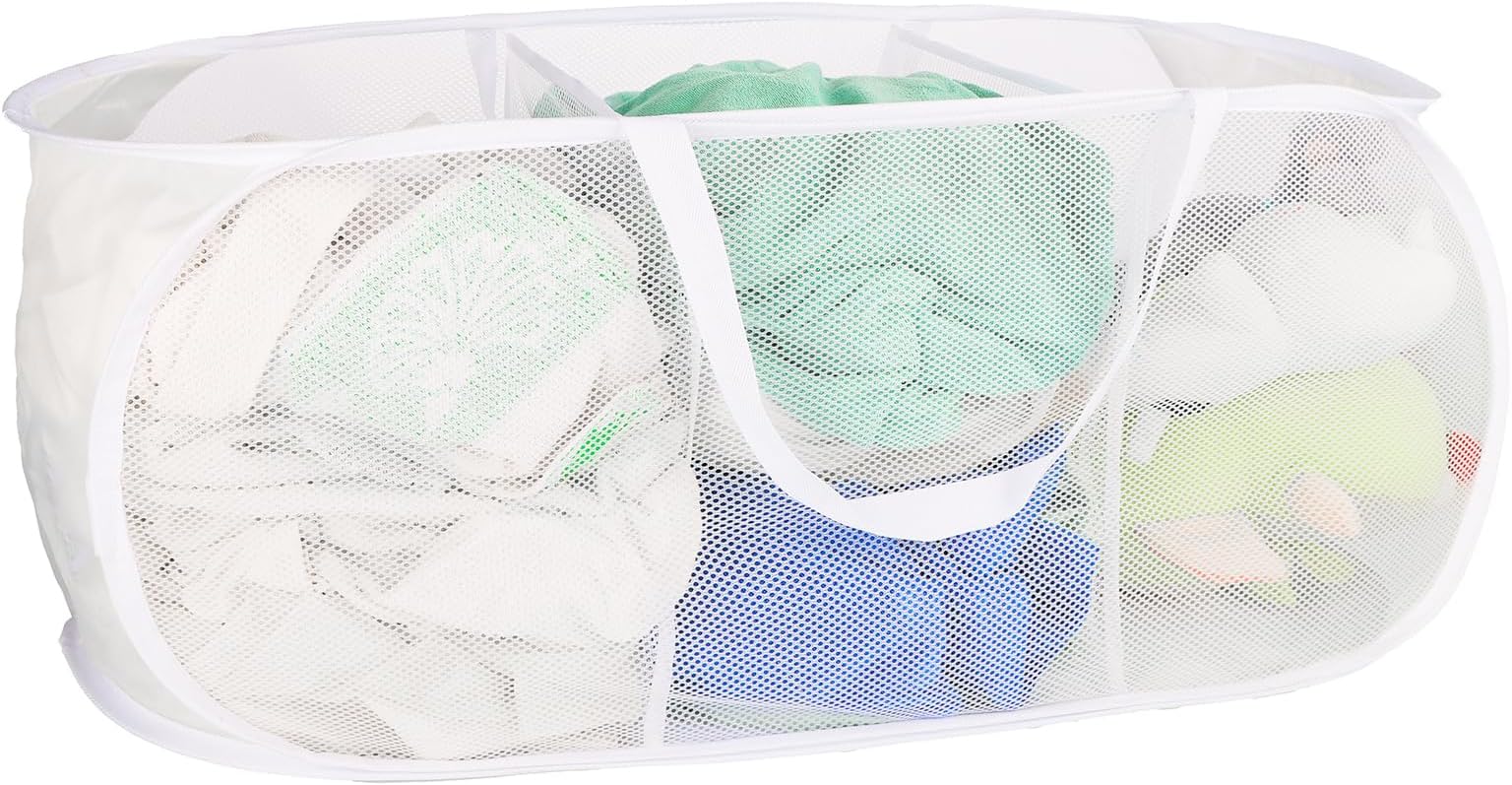thumbnail image 2 of SOUJOY 4-Pack Pop-Up Laundry Hampers - Collapsible Mesh Baskets With Handles 2 of 11