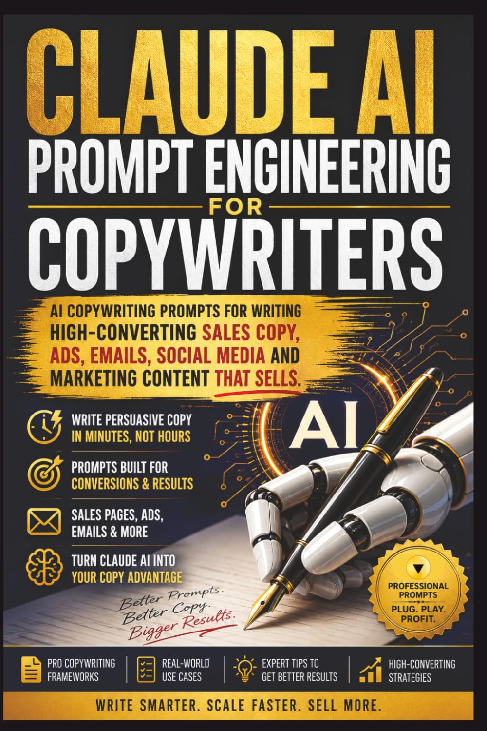 Claude AI Prompt Engineering for Copywriters: AI Copywriting Prompts for Writing High-Converting Sales Copy, Ads, Emails, Social Media and Marketing Content That Sells (Useful Claude AI Prompts)