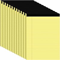 Vista 14 de Paquete de 2 blocs legales de 8.5 x 11 pulgadas, 50 hojas/paquete, blocs de escritura blancos con rayas universitarias y perforadas, blocs de papel