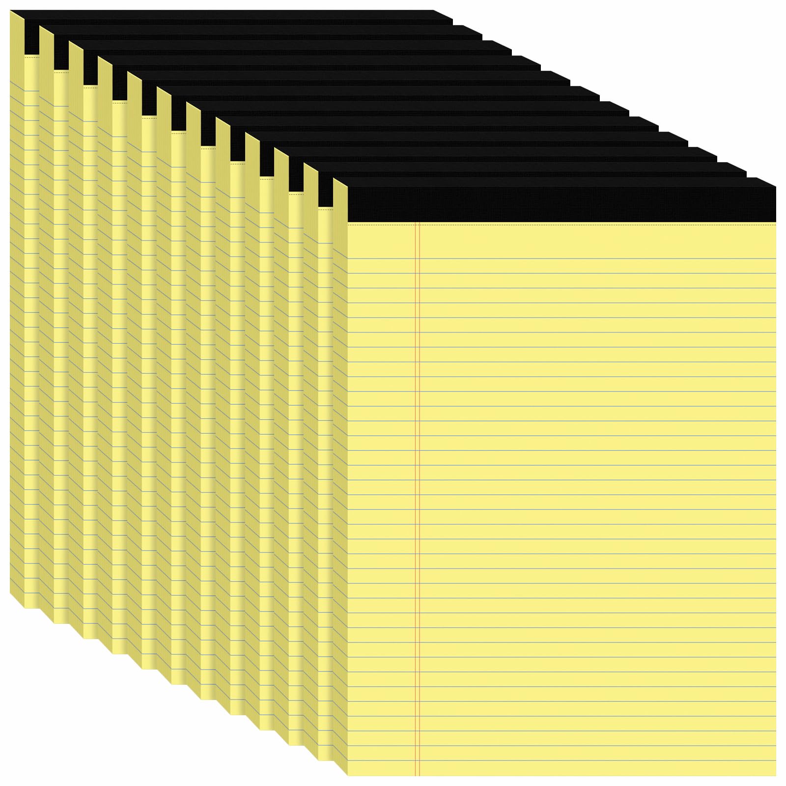12Packs Legal Pads 8 5 x 11 Inch 50Sheets Pack College Ruled Perforated Yellow Writing Pads Pads of
