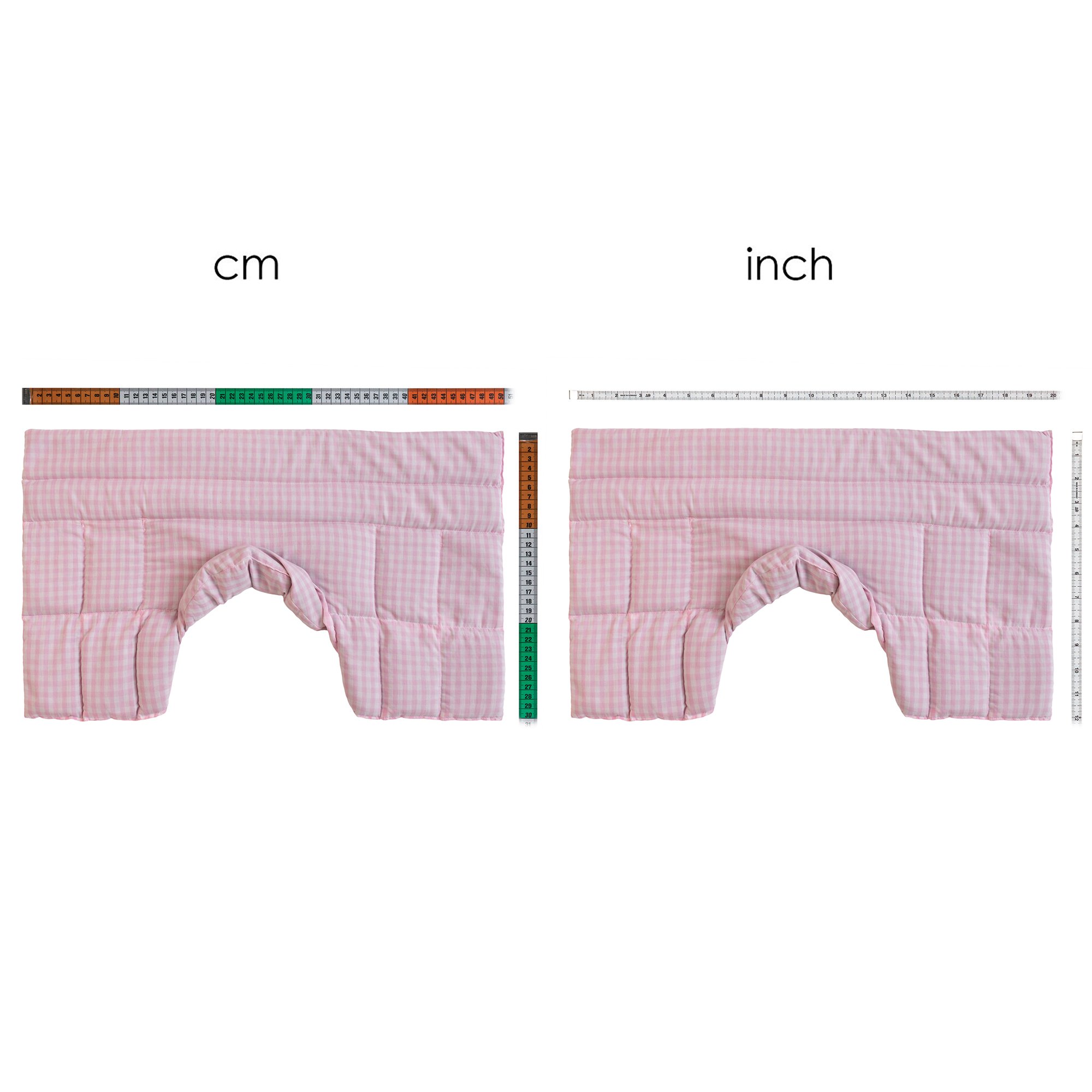 Cuscino termico cervicale XL per collo, spalle e schiena - Cuscino termico con semi di uva - rosa-bianco - Cotone bio/organico