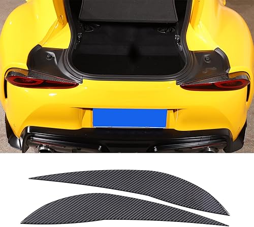 Daeiclru Lámpara de luz trasera de automóvil de fibra de carbono suave, ajuste de párpados para Toyot@ Supra GR A90 A91 MK5 2019-2022, accesorios