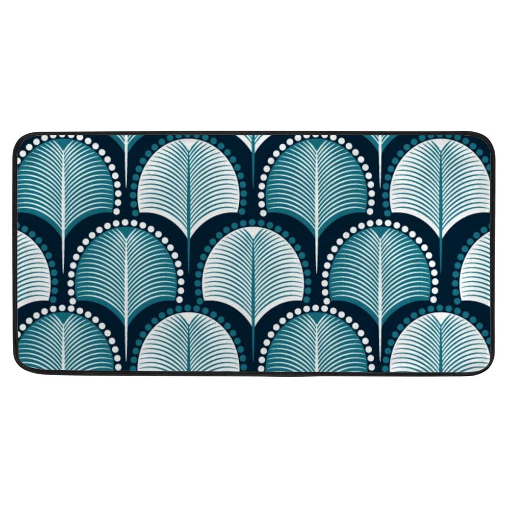 Tapis de cuisine antidérapant floral 100 x 50 cm pour sol
