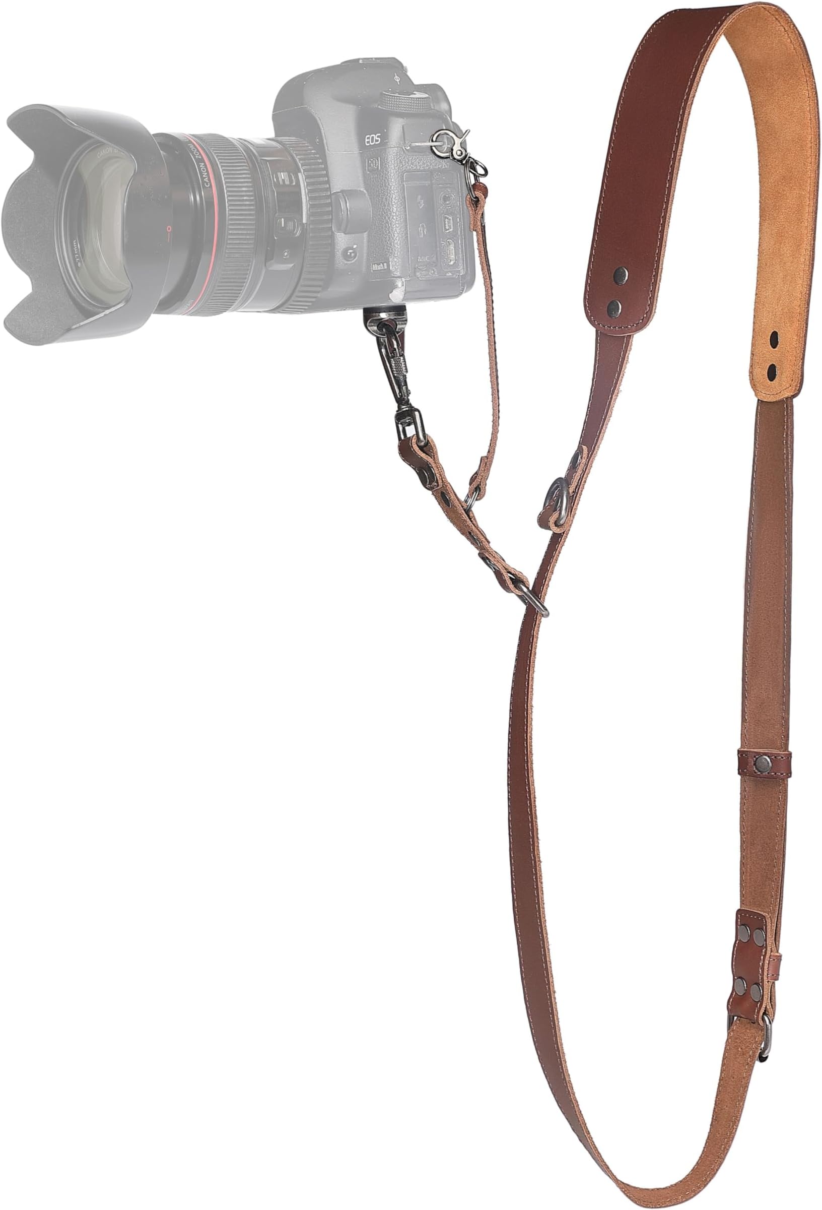 Padwa LifestyleBrown Single Camera Harness Strap for One Camera - Professional Single Full Grain Leather Camera Harness,Quick Release Gear DSLR Camera Straps for Photographers