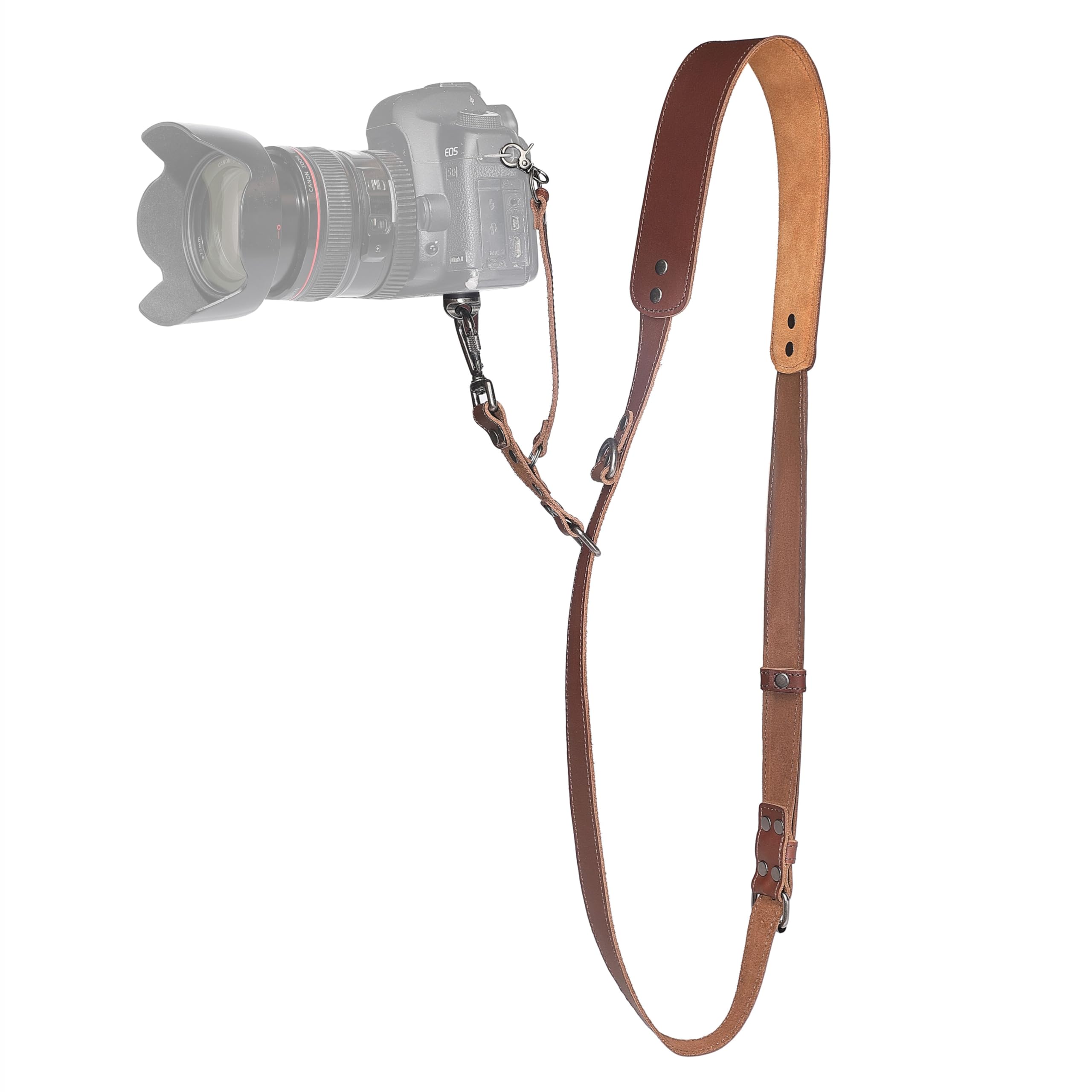 Padwa LifestyleBrown Single Camera Harness Strap for One Camera - Professional Single Full Grain Leather Camera Harness,Quick Release Gear DSLR Camera Straps for Photographers