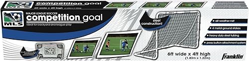 Miniatura 20 de Franklin Sports Porterías de fútbol de competición – Porterías de fútbol de acero portátiles para patio trasero – Portería de fútbol para adultos +