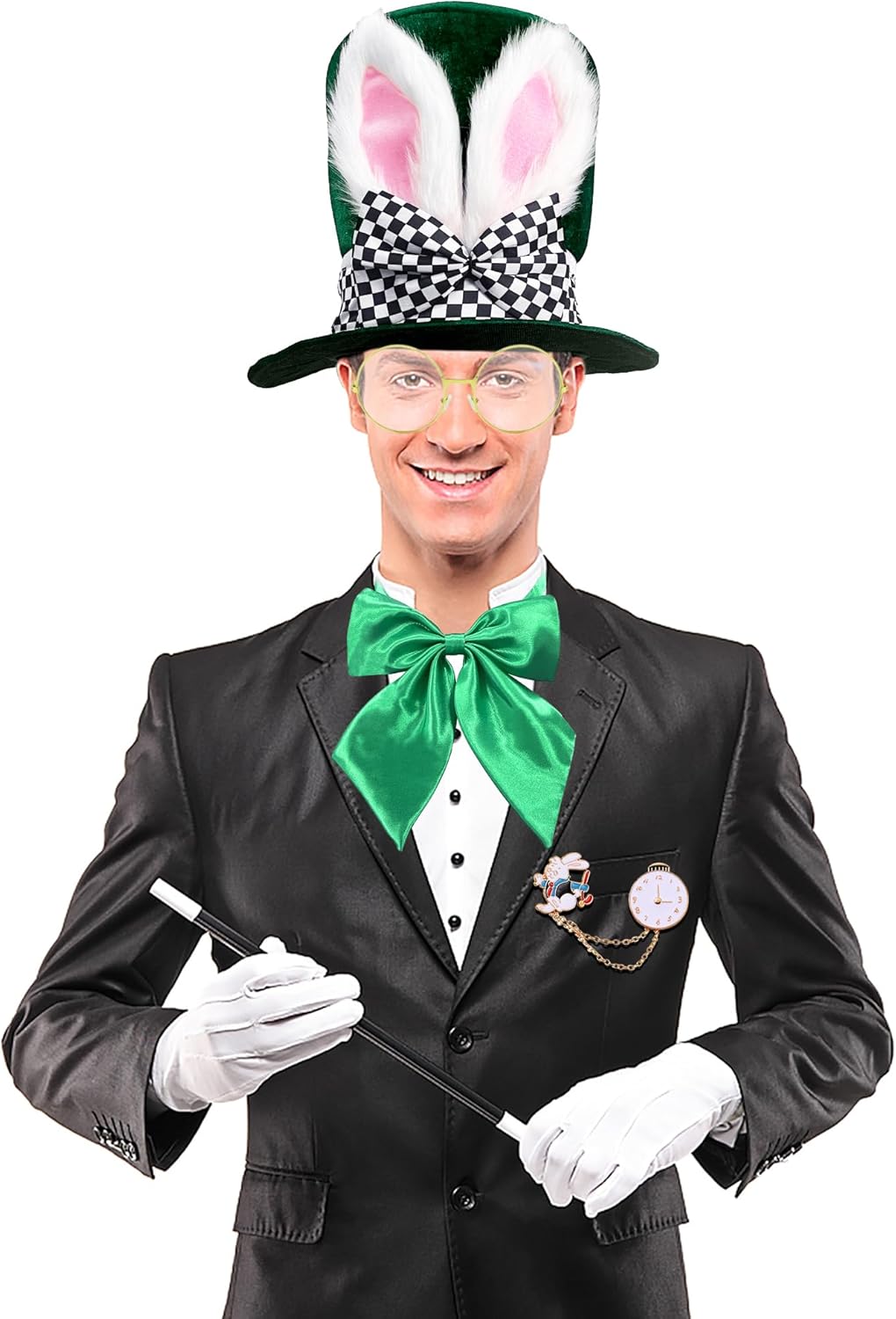 Easter Bunny Hat Magic Top Hat for Halloween Easter Cosplay Magician Prop Costume Accessory