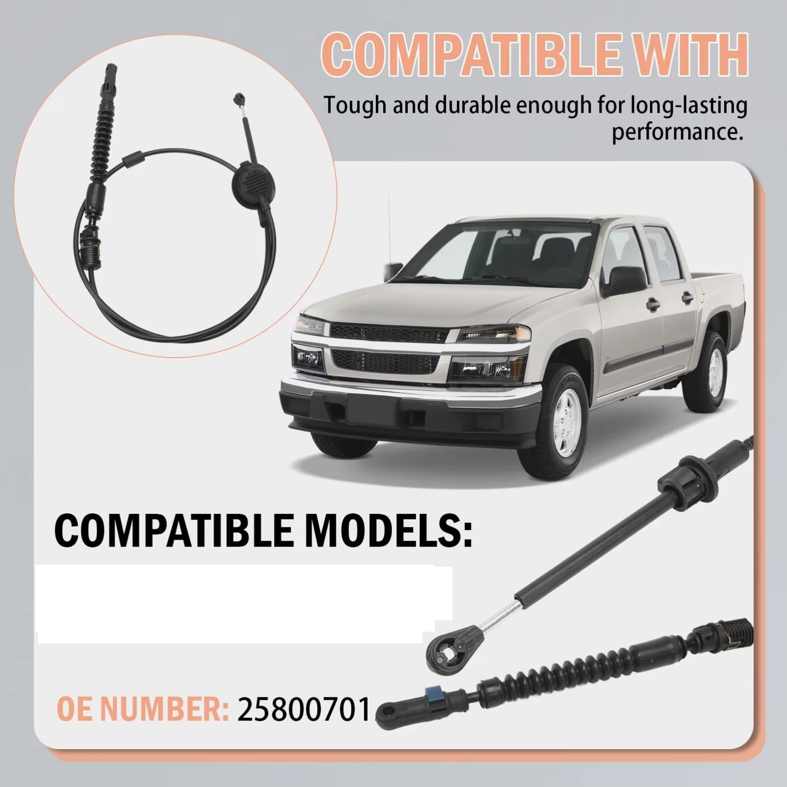Reemplazo Para Cable De Cambio De Transmisión Automática 25800701 Compatible Con GMC Para Canyon 2004 2005 2006 2007 2008 Cable de mando transmisión