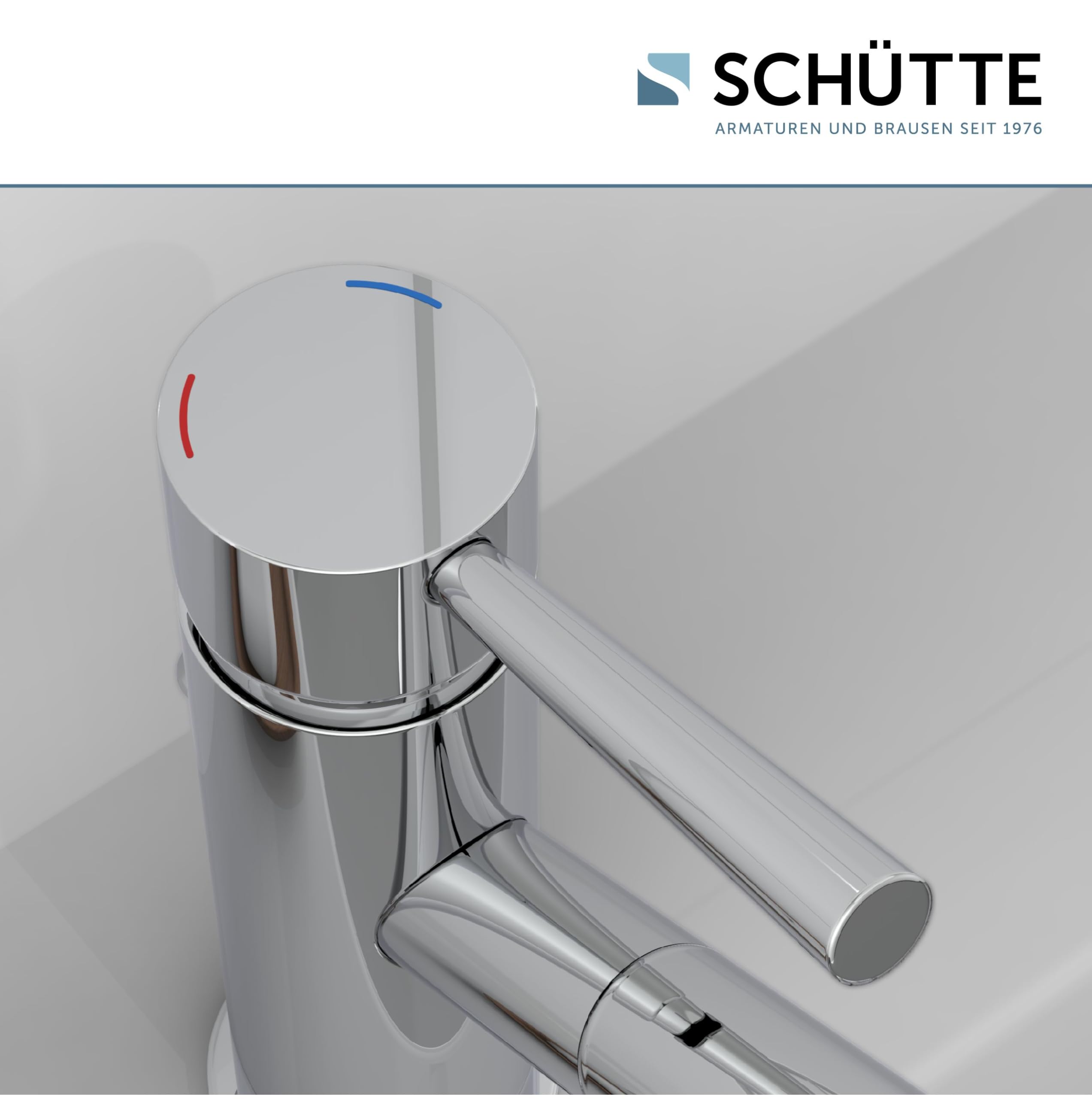 Miscelatore per lavabo SCHÜTTE Cornwall, miscelatore per bagno, rubinetto per bagno, miscelatore monocomando con scarico a scomparsa, cromo, metallo, alta pressione
