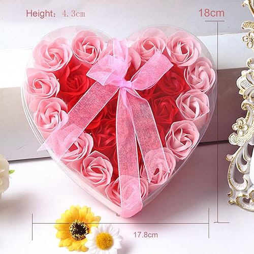 Miniatura 2 de BWDCQMX 24 piezas de jabón de baño perfumado floral pétalos de flores, jabón de flores en caja de regalo, regalo para cumpleaños, día de San