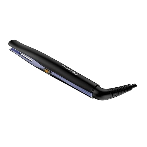 Remington CI41T1 - Rizador de pelo profesional 2 en 1 guiado con placa y alisador de retoque, 1 pulgada, negro/morado