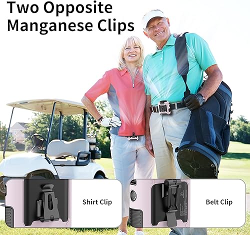 Miniatura 6 de Socool Ventilador de cintura portátil de 10000 mAh con clip en el cinturón portátil, ventilador personal recargable con batería con 5 velocidades y