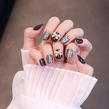 ネイルチップ・付け爪 nanami Amazon | ネイルチップ つけ爪 かわいい 付け爪 24枚入 キラキラ