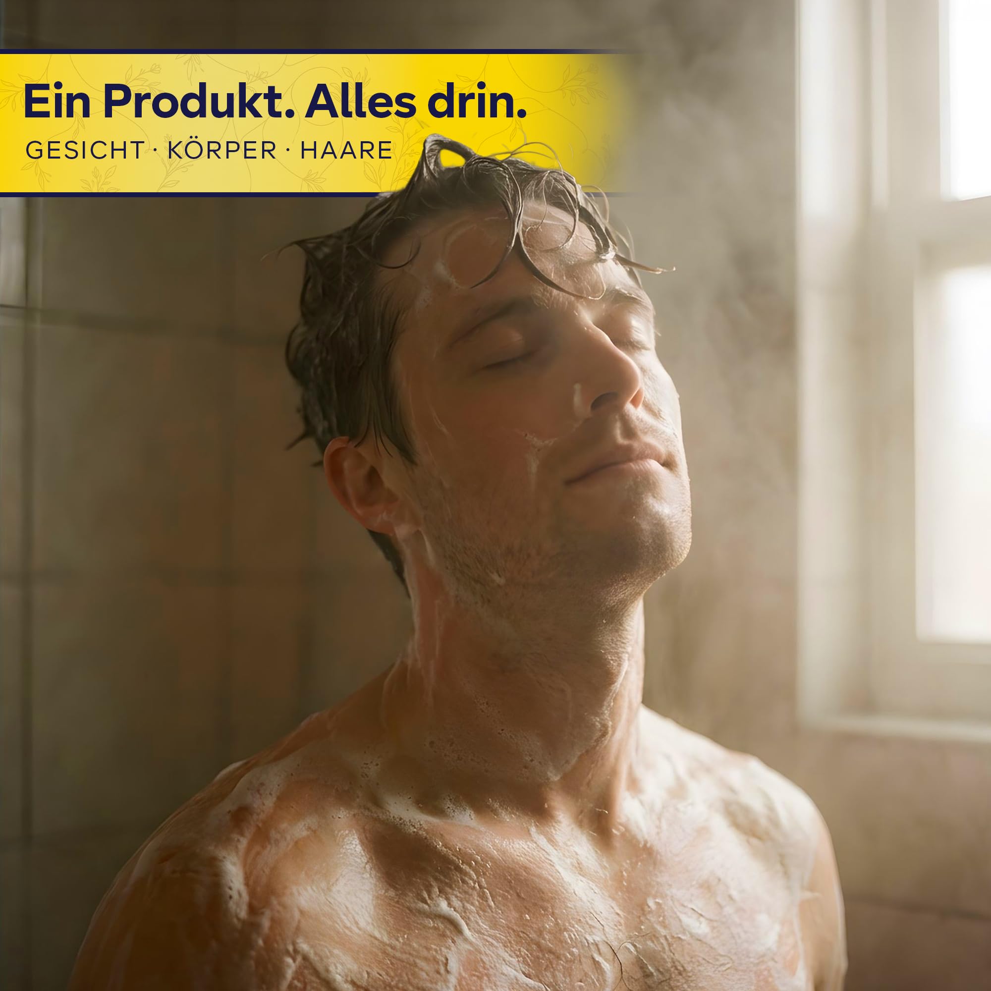 larum sports feste Duschseife Männer 3 in 1, Limette-Macadamia, 10x 85g | Festes Shampoo, feste Seife, Seife Stück, für Haare Körper Gesicht, Naturseife, Körperseife, festes Duschgel Männer