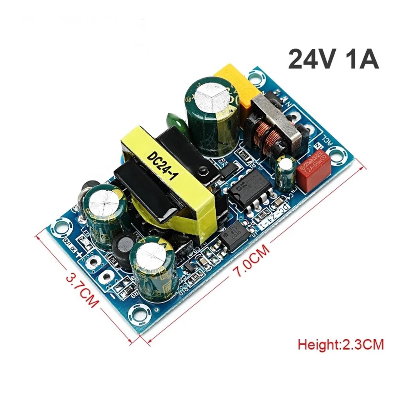 AC 85-265V zu DC 5V 12V 24V Step Down Transformator Netzteil 1A 2A 4A 6A 8A 9A 13A Schaltnetzteil Modul Bare Board(24V1A)