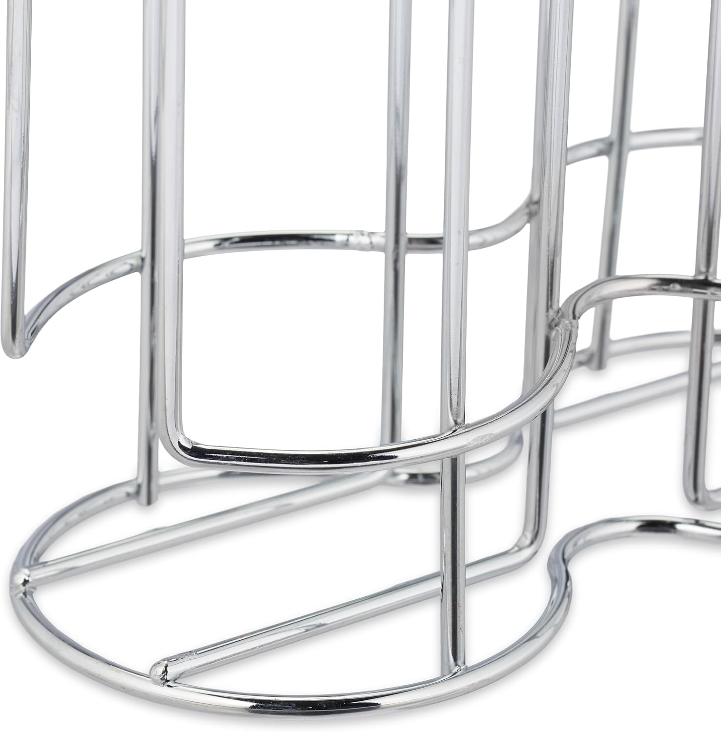 Relaxdays Capsule Compatible Tassimo, Coffee Pod Holder for 32 Units, H x W x D: 29 X 18 X 8.5 cm, Silver, Iron, 29x18x8.5 cm