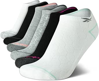 Reebok(リーボック) Women's Athletic Socks ? Performance Cushioned Low Cut Socks (6 Pack), Size 4-10, Grey Multi