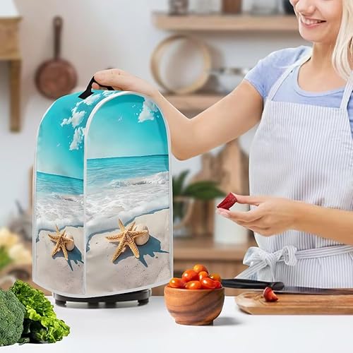 Vista 87 de Cubiertas de licuadora con diseño de poste de girasol, cubierta a prueba de polvo con asa, lavable para cocina, universal, para procesador de Cartel