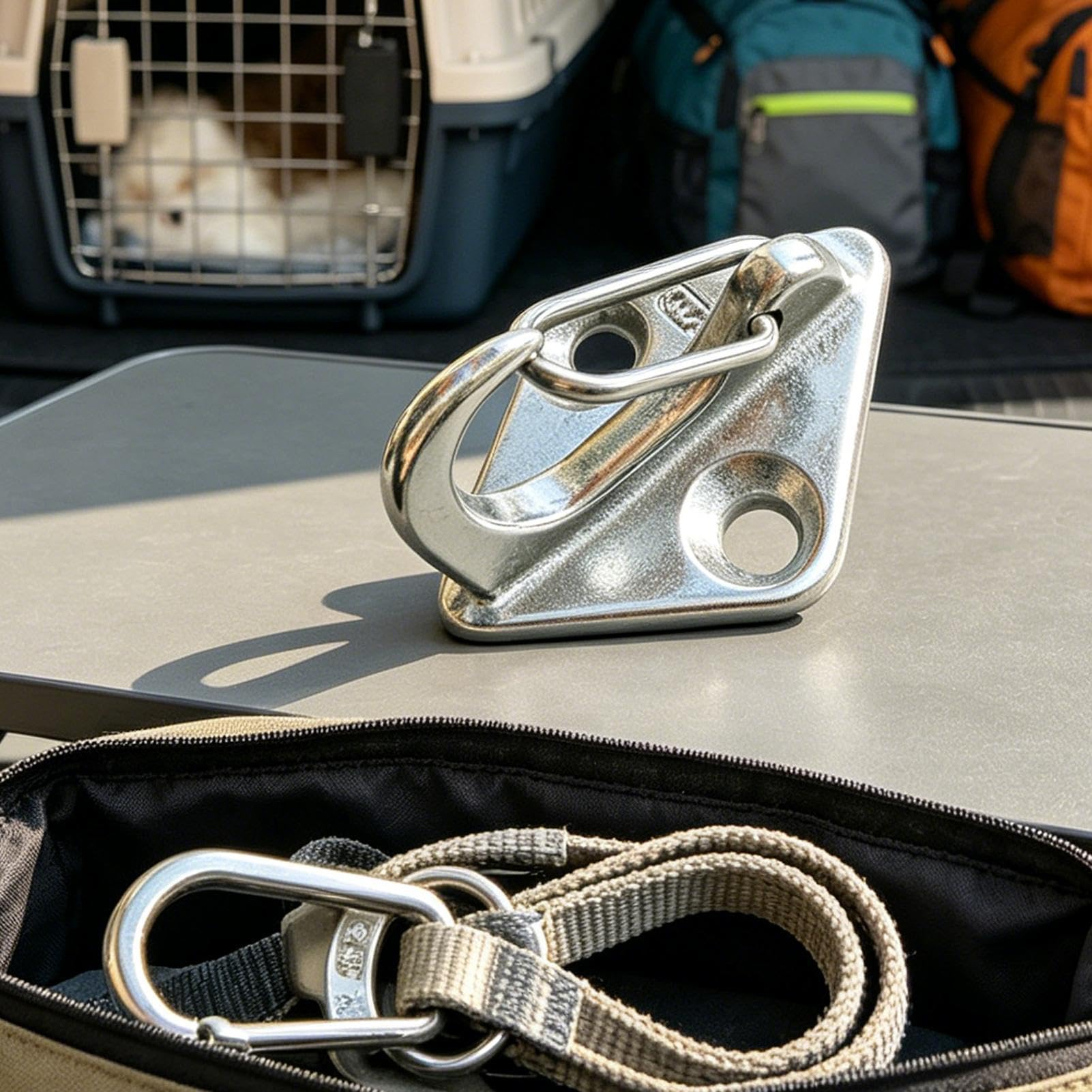 Gancio da Parete per Cane Legato | Acciaio Inossidabile - Supporto per Guinzaglio Fissato | per Proprietari di Animali Inquilini Garage Ingresso Corridoio Appartamento Ufficio Giardino