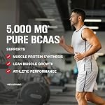 BCAA Powder | 5G Branched Chain Amino Acids per serving | Protein Synthesis, Muscle Building, Workout Support | 2:1:1 Ratio BCAA Amino Acids Supplement | Cherry | Made in Canada | 30 Servings (240g)