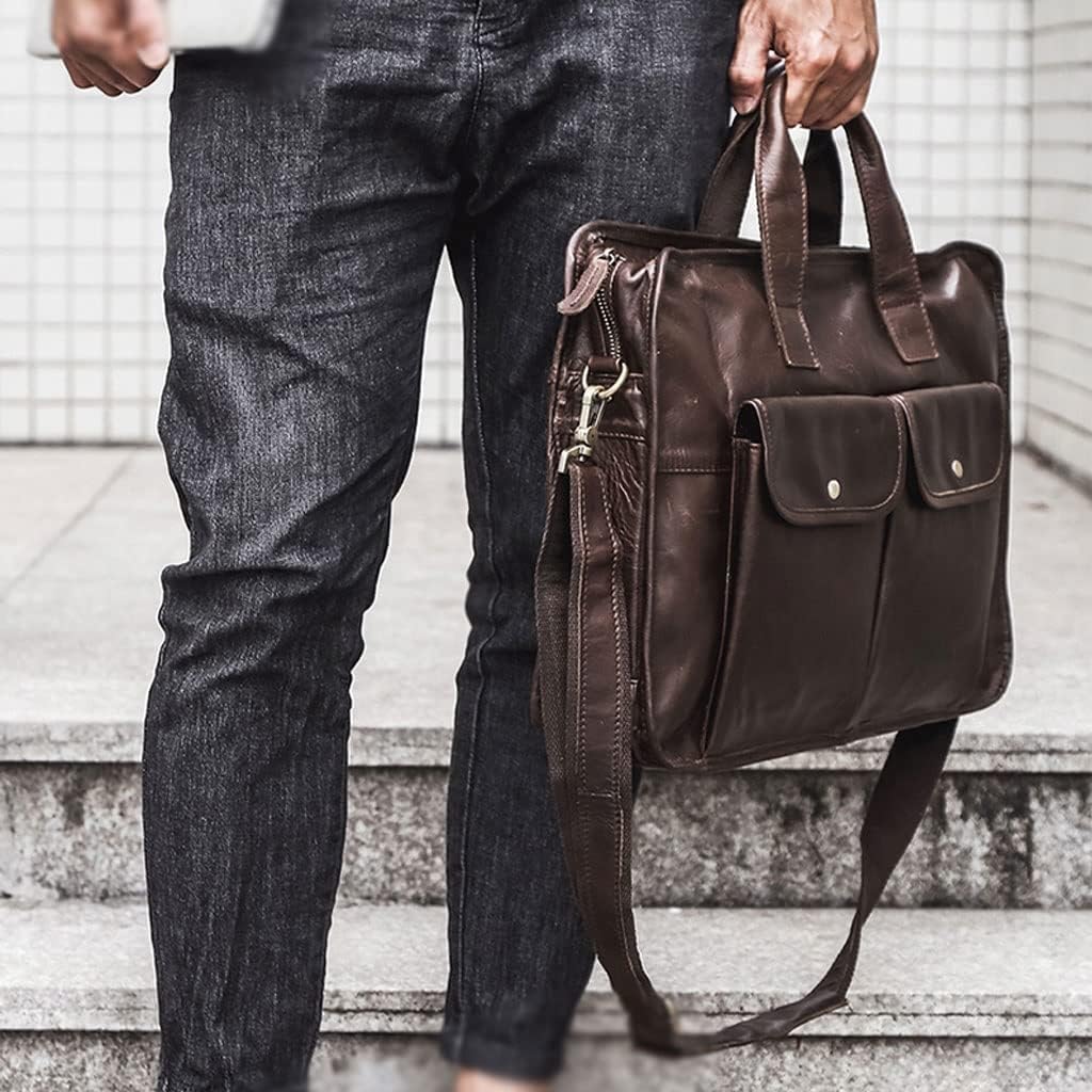 Men's Large Tote Bag 15.6 Inch Laptop Messenger Business Travel Briefcase Shoulder image 2