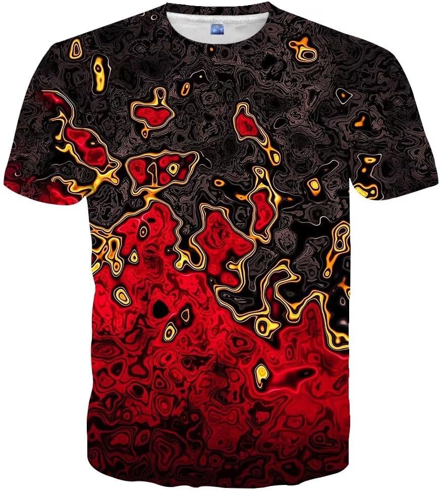 Neemanndy Unisex 3D Colorful Print Graphic Tee Shirts for Men Women and Teens