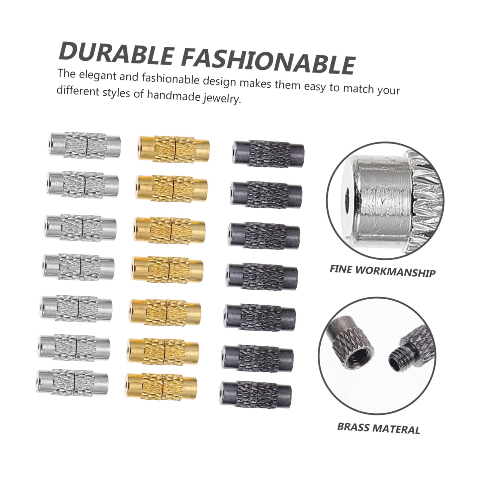 jojofuny 3 Ensembles Connecteurs De Laiton Pour Diy Fermoirs Pour Bracelets Colliers Accessoires De Fabrication 120 Pièces * 3