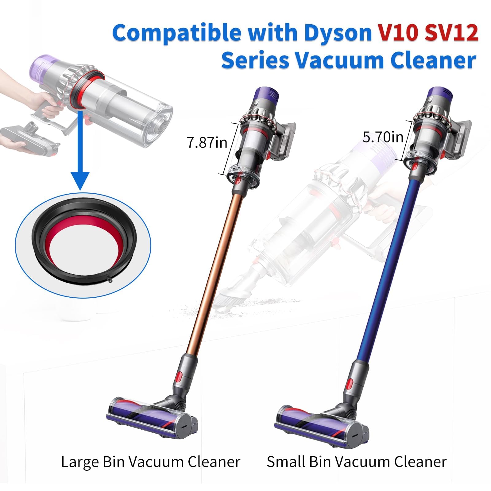 Amazon.co.jp : Dyson V10 SV12 掃除機用ダストビントップ固定