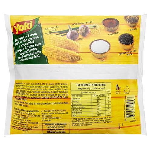 Miniatura 2 de Yoki harina de maíz sazonada 176 oz Farofa De Milho PACK paquete de 2