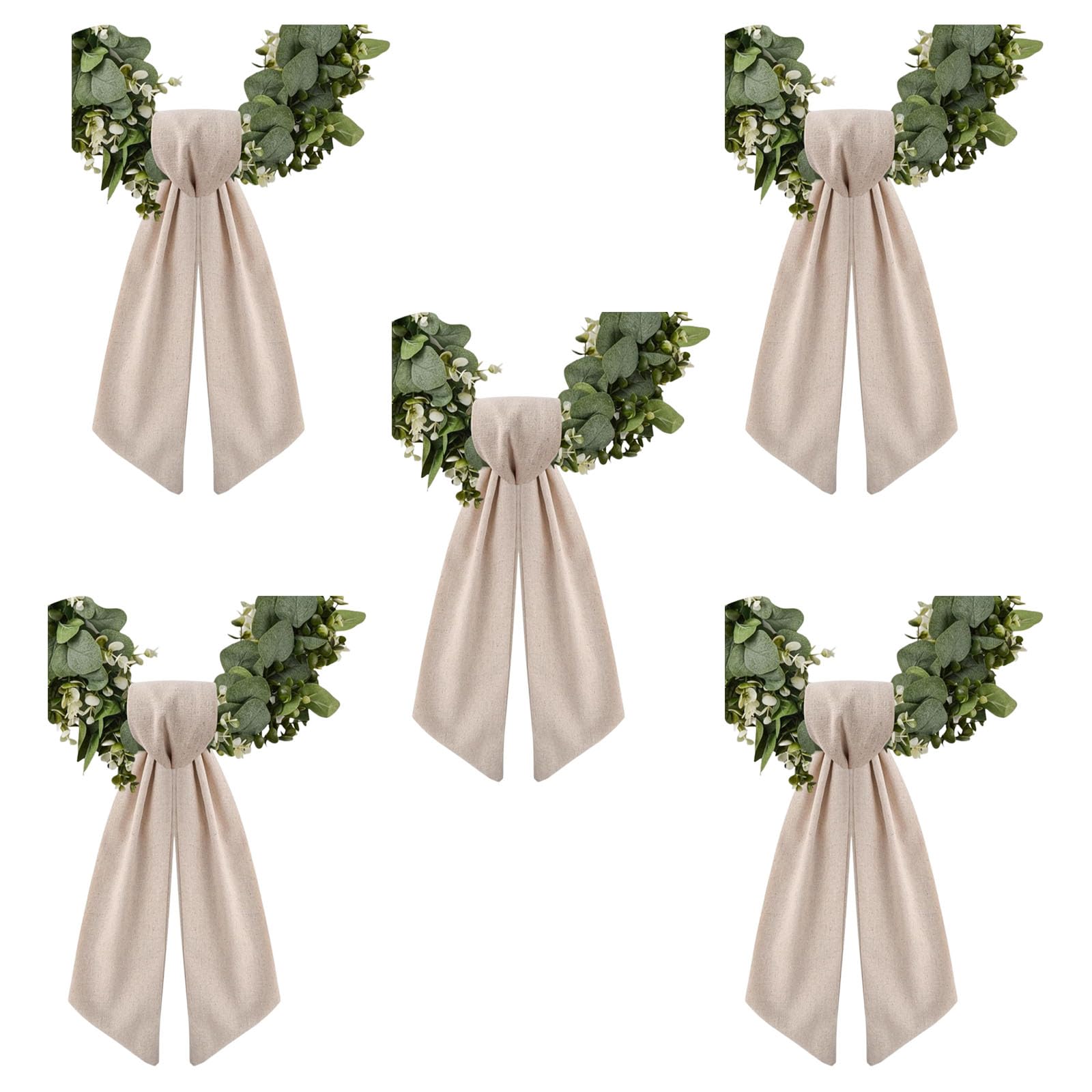 Wreath Ribbon Belt for Front Door Decorative Elegant Polyester Woven Home Decoration with Fine Texture Polyester Wreath Ribbon