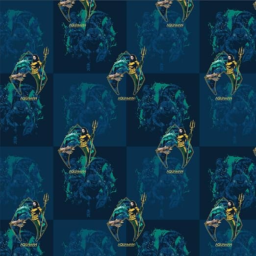 Amazon Com Graphics More Aquaman Movie Atlantis Logo Premium Roll Gift Wrap Wrapping Paper Health Household