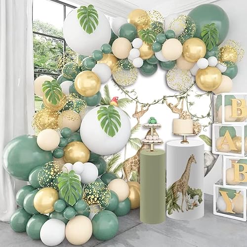 Miniatura 5 de Cubiertas de pedestal temáticas de animales salvajes de la selva para decoración de fiesta de baby shower cubierta de zócalo de animales de la selva