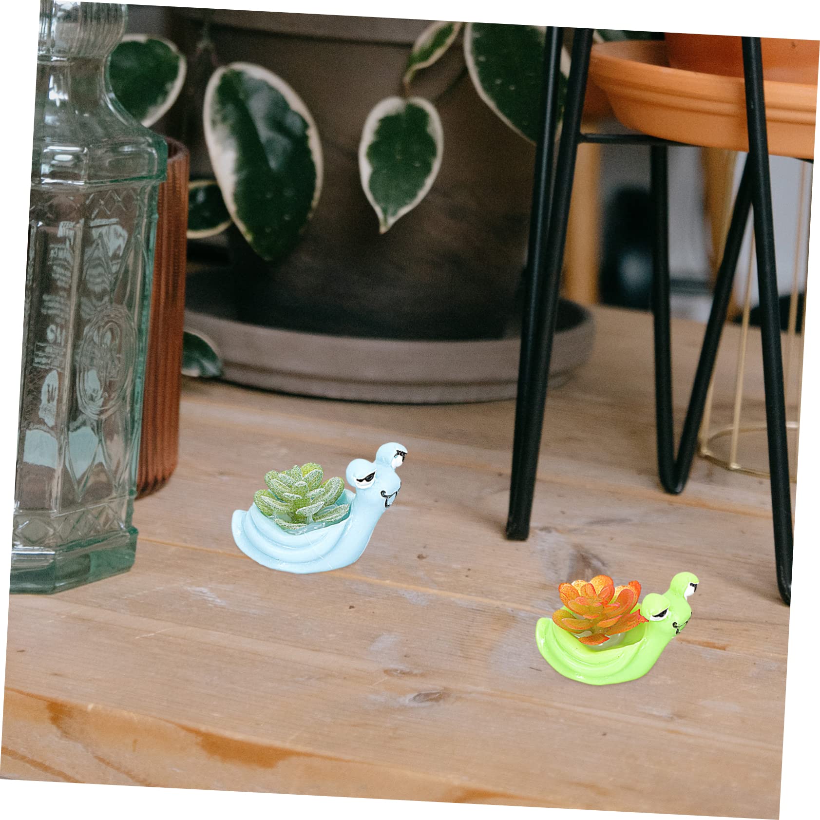 GLEAVI 4 Sätze Sukkulenten Töpfe Teiliges Dekoratives Bonsai Ornament Für Büro Künstliche Pflanzen Bunten Farben Stilvolle Wohn Und Bürodekoration 6 Stück * 4