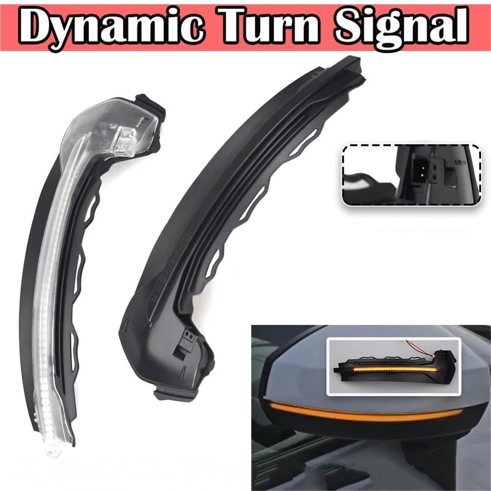 Indicatori Direzione Laterali Luce Per A3 Per 8V Per S3 Per RS3 2013-2018 Indicatore Di Direzione Dinamico A LED Lampeggiante Per Specchietto Laterale(Dynamic Smoked)