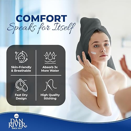 Miniatura 3 de DAN RIVER - Juego de toallas de baño 100% algodón