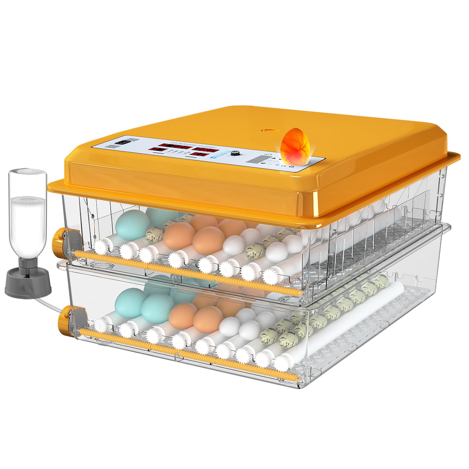 Chalixion Incubatrice per Uova Automatica, Incubatrice per 120 Uova, Rotazione Automatica, Monitoraggio dell'umidità, Controllo Temperatura, 5 Modalità di Incubazione Automatica, Giorni d'incubazione