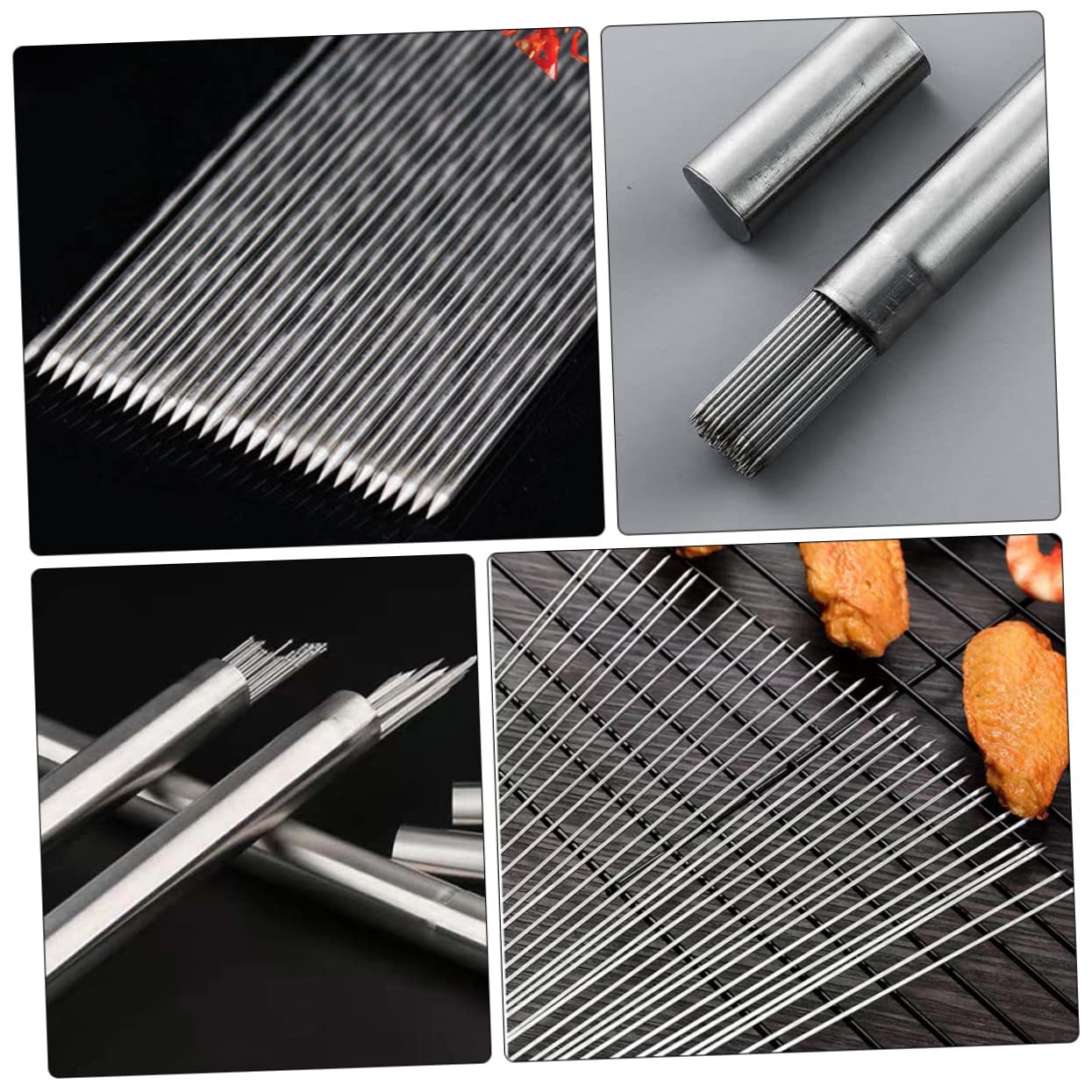 UPKOCH Spiedini per Barbecue Resistenti ad Alta Temperatura e Corrosione 100 Pezzi in Acciaio Inox 304 Argento per Barbecue Domestici e Picnic