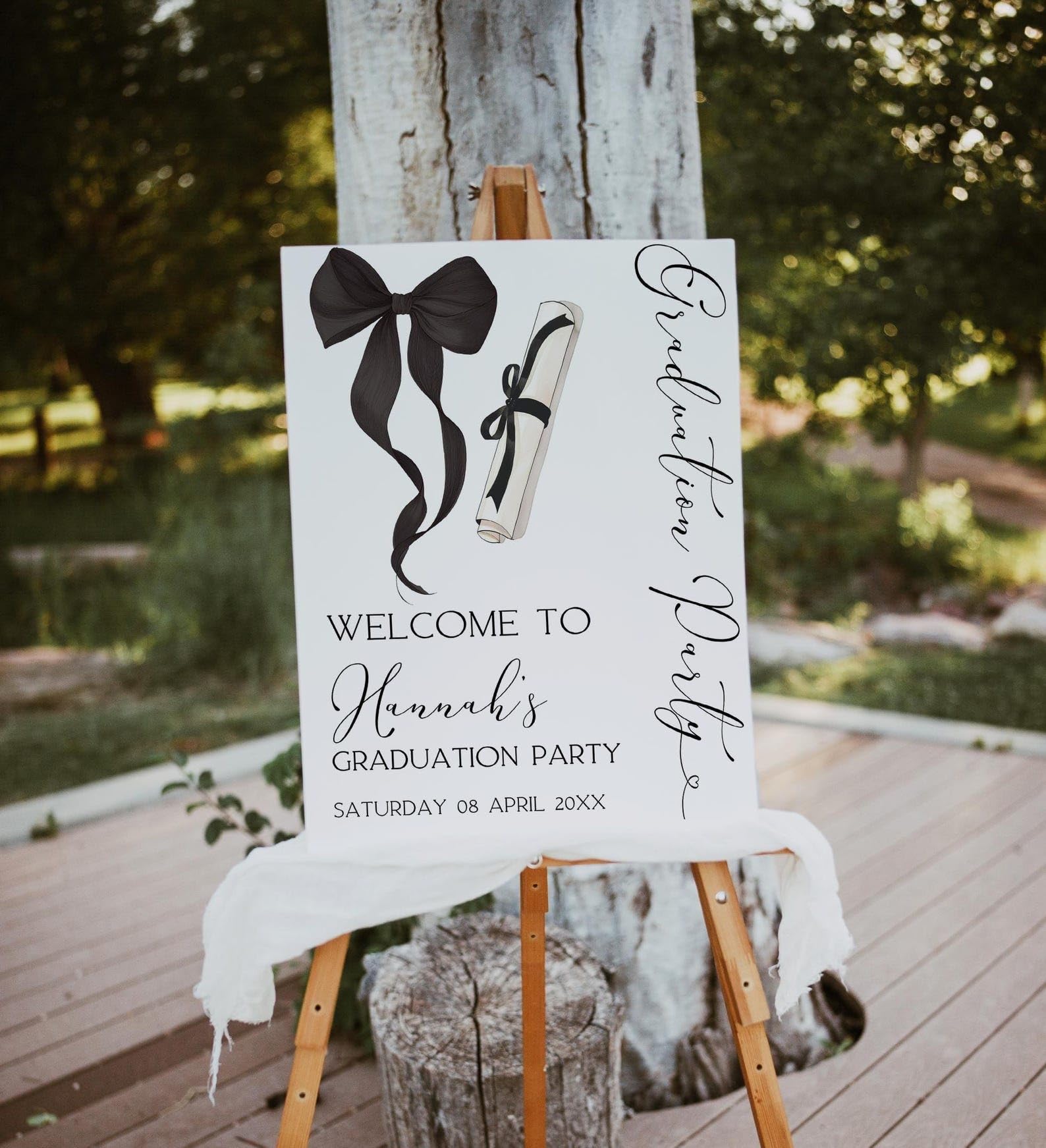 Personalized Graduation Party Welcome Sign with Photo, Grad Sign Party Poster, Class of 2025 Welcome Poster, Senior Party Sign, Graduation Celebration