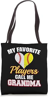 My Favorite Baseball Softball Players Call Me Grandma Tote Bag