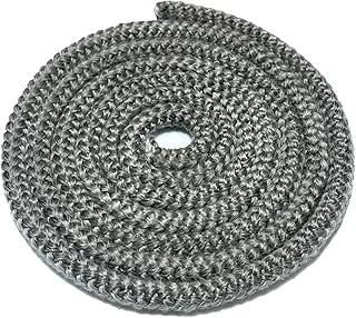 Wood Stove Gasket (3/8" x 72" Rope), Wood Stove Door Gasket, Grey Color Fiberglass Gasket, Wood Stove Door Seal, 3/8 in High Temperature Resistant Wood Stove Gasket Rope