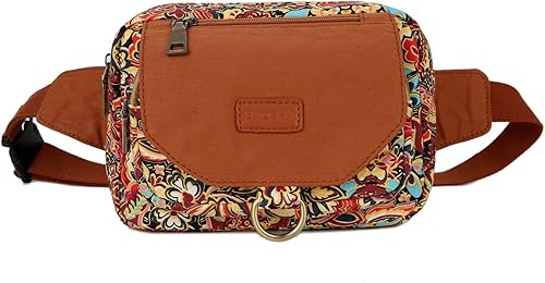 BAOSHA YB-02 Bolsa de viaje de la cintura de la cartera de los deportes riñonera titular del pasaporte para las mujeres, Multicolor-, Moderno