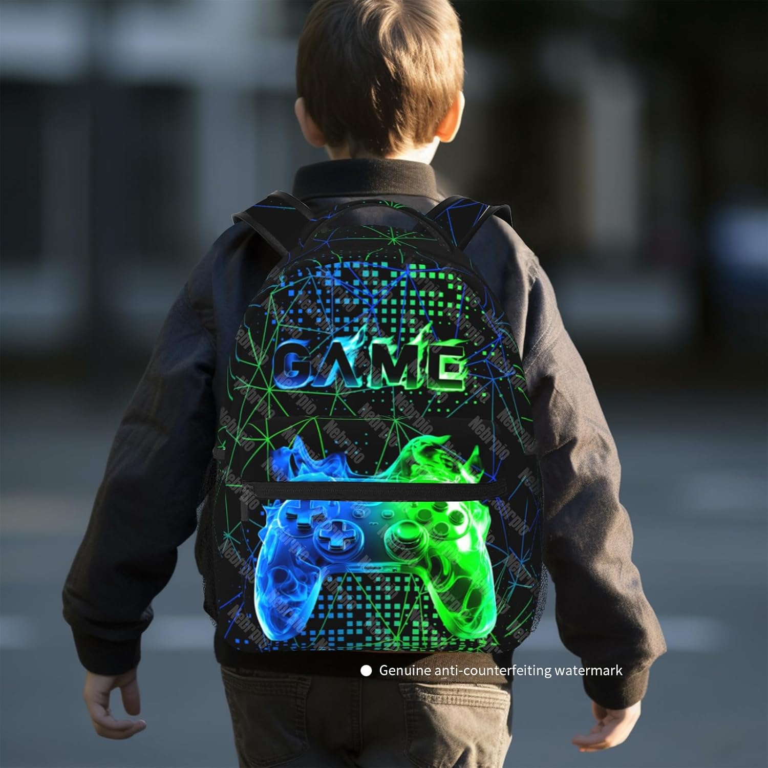 School Backpack For Boys Gaming Boys Backpack Cool Game Bookbag For Kids Children Elementary Middle School Ages 6-18 Video Game Back Pack - Image 4