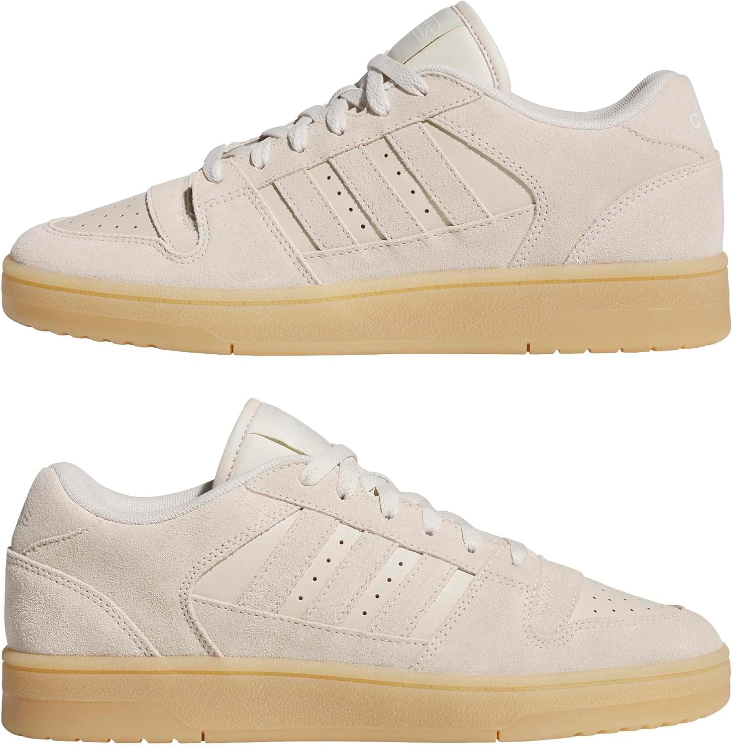adidas Mens Break Start Premium Low Lace Up Sneakers Shoes Casual - Off White