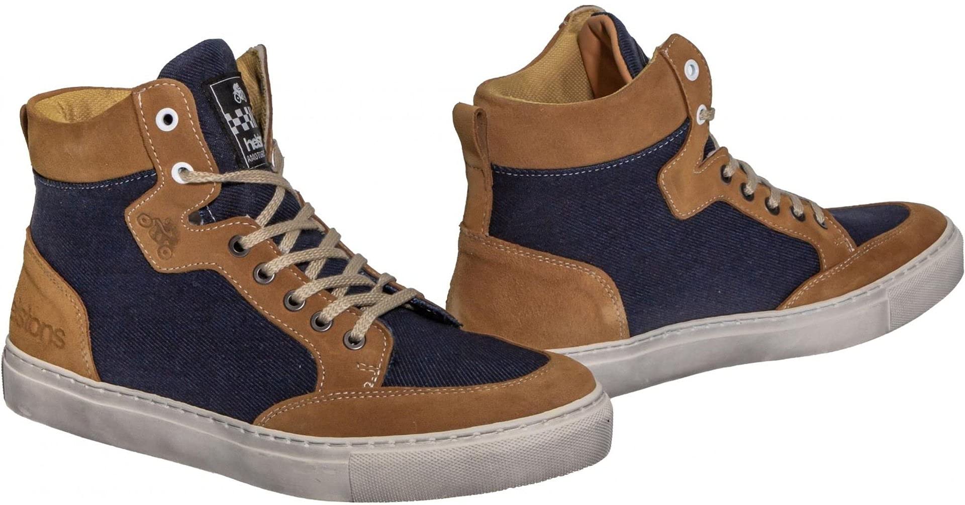 Helstons Kobe Chaussures de moto, blau/gelb, 40