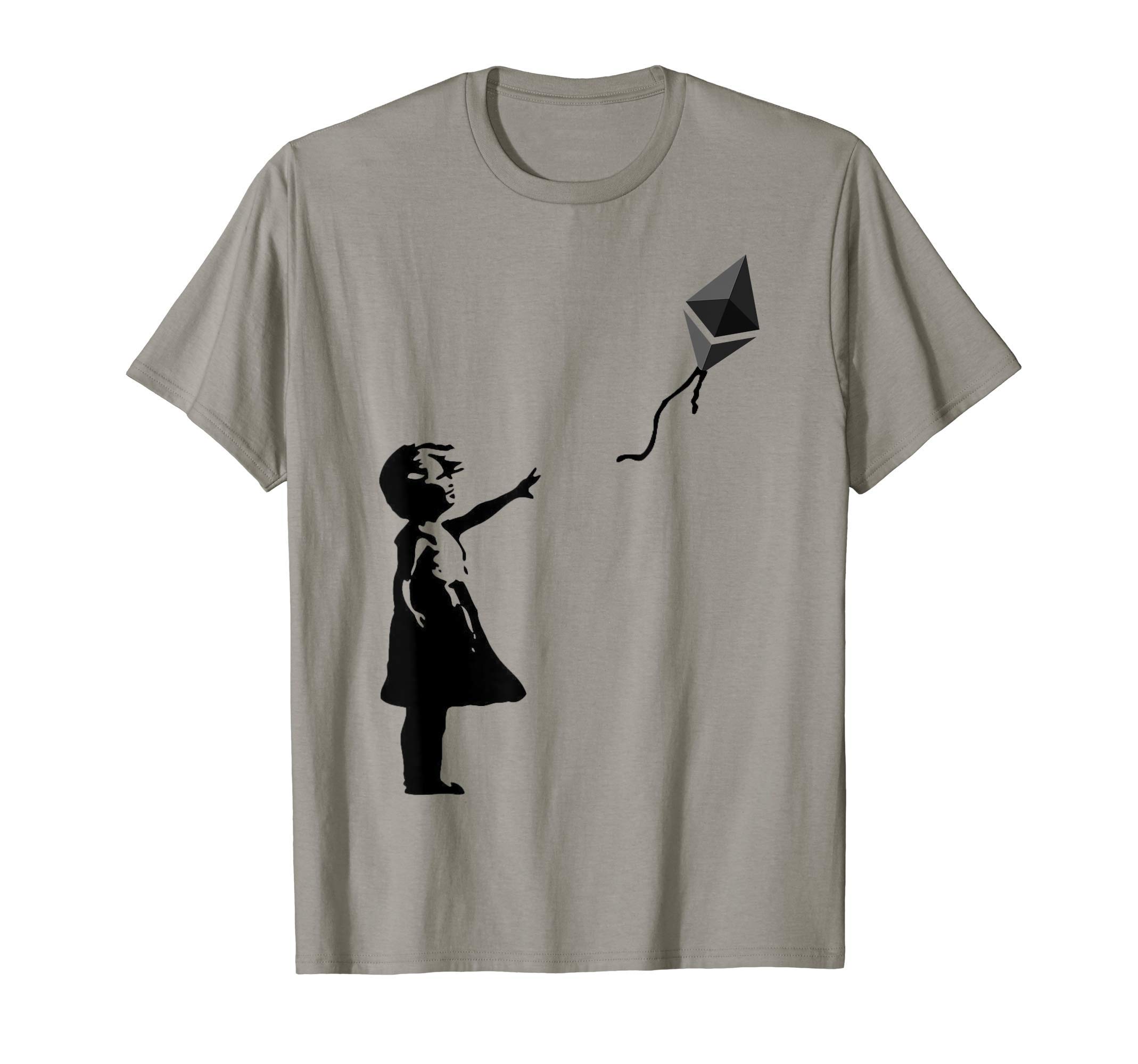 Girl with eth balloon crypto ethereum for cypherpunks T-Shirt