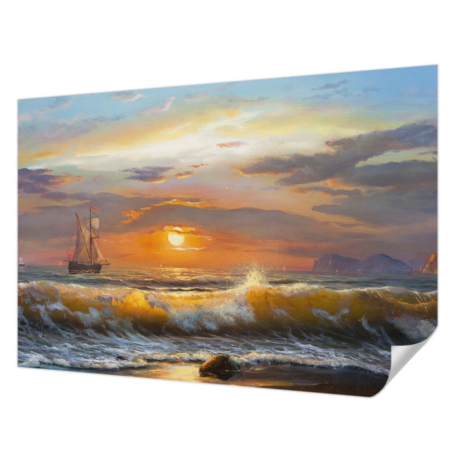 Papel pintado autoadhesivo 152x104 cm Tulup panorama de mar para salon y dormitorio