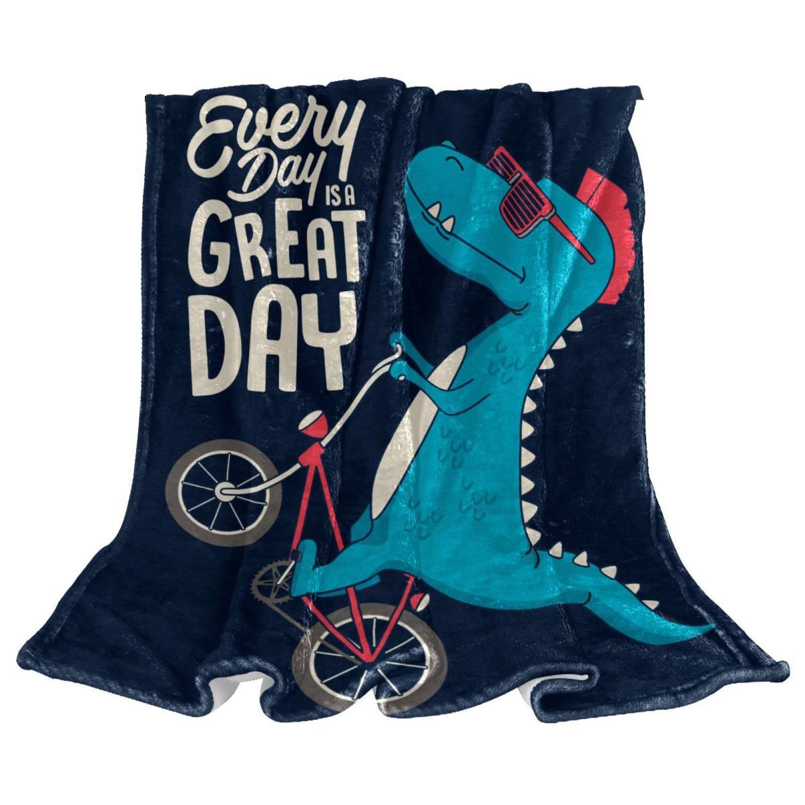 Jeté de canapé dinosaure pour des soirées cocooning en famille : couverture polaire douce