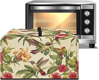 Microwave Oven Universal Dust Cover, Polyester Fabric Dust Cover Heat-Resistant Waterproof Air Fryer Dust Cover Appliance Airfryer Dust Jacket, Hummingbird