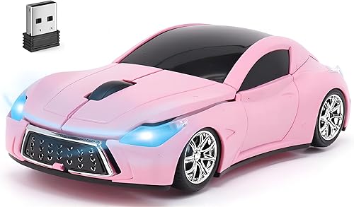 Ratón inalámbrico lindo deportivo rosa ratones de coche, pequeños ratones portátiles ópticos ligeros para niñas, divertido regalo para la oficina en disponible en Yaxa Costa Rica