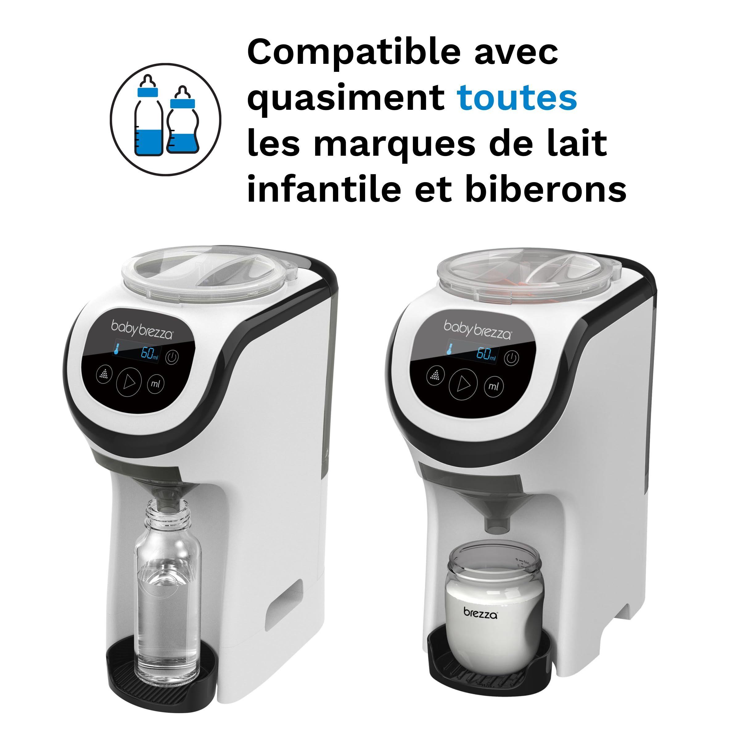 Baby Brezza - Préparateur de biberons automatique compact Formula Pro Mini | Idéal pour les petits espaces et facile à transporter en voyage – Un biberon chaud prêt en quelques secondes